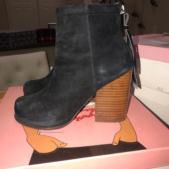 Jeffrey Campbell Rumble Booties Suede Black - Picture 2 of 4